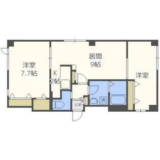 ライオネル水車町【201号室】の間取り