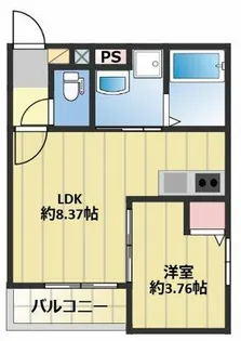 Aimer 花畑南【3階】の間取り
