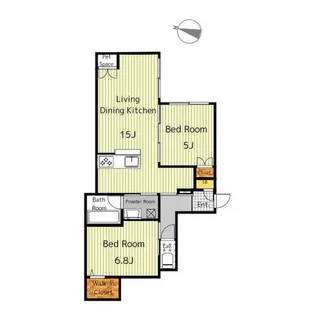 ヘーベルメゾンヤスイ 東棟【102号室】の間取り