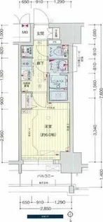 プレサンスNAGOYAシティオ【3階】の間取り