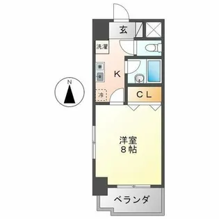 ディアコートA【5階】の間取り