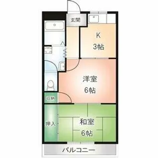 ヴィラ渡辺【2階】の間取り