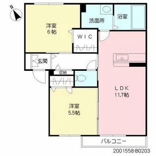 Ele-Garden B棟【2階】の間取り