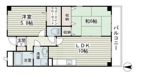 デランテ蓼野【3階】の間取り