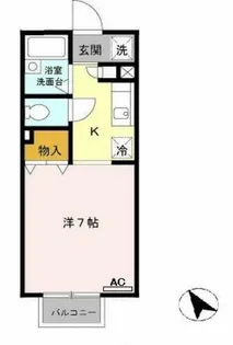 パセオ姫路Ⅱ【2階】の間取り