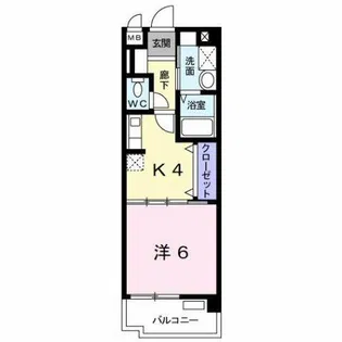 CROSS WAVE嵐山【1階】の間取り