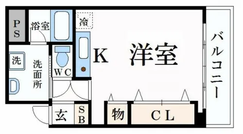 シャトー三和南車崎【4階】の間取り