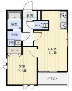 Grazioso戸畑【3階】の間取り