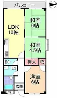 ドミール仲谷1号館【3階】の間取り