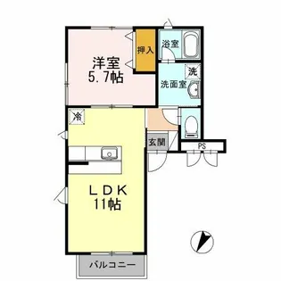 アールエムハイツ篠崎 Ⅰ【2階】の間取り