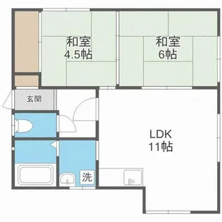 第5司レジデンス【201号室】の間取り