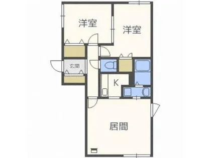 ラ・カーサフェリーチェ【2階】の間取り