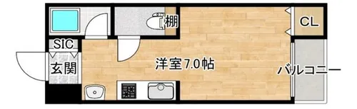 メゾン鳩ヶ瀬【4階】の間取り