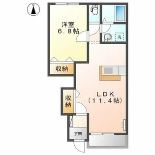 サニーヒルズ高根山【1階】の間取り