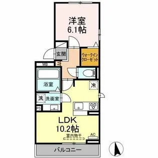 クロエ【202号室】の間取り