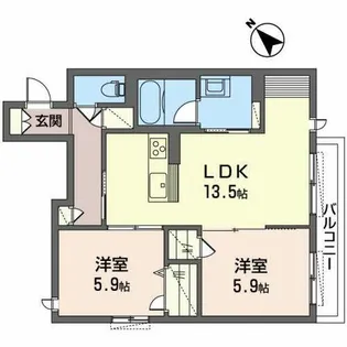 シャーメゾン嘉右衛門【0202号室】の間取り