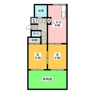 ヴィラ清水【1階】の間取り