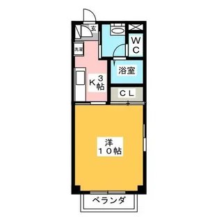 フラッツ巽ヶ丘東【1階】の間取り