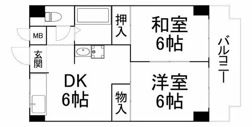 シティハイツ野田【2階】の間取り