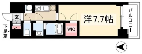 プレサンス新栄町ギャラント【8階】の間取り