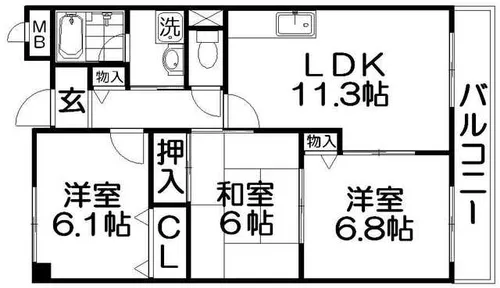 プリマベーラ【201号室】の間取り
