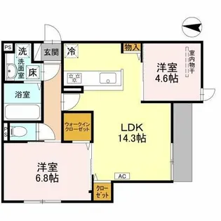 Liberty Island【1階】の間取り