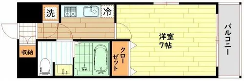 レジュールアッシュ大阪城NORD【4階】の間取り