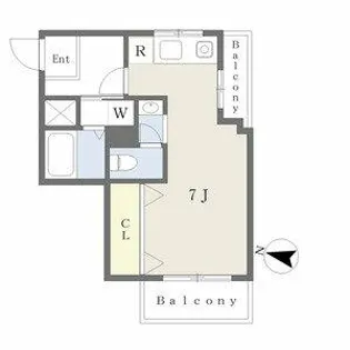 MISTRAL住吉駅前【202号室】の間取り