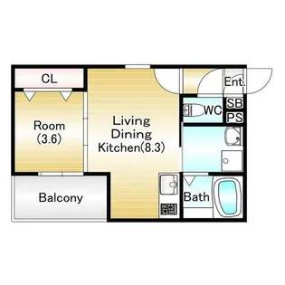 ジーメゾン伏見エルデ【2階】の間取り