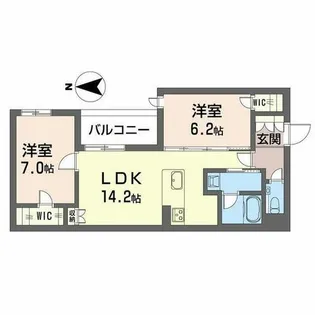 シャンテ御器所【4階】の間取り