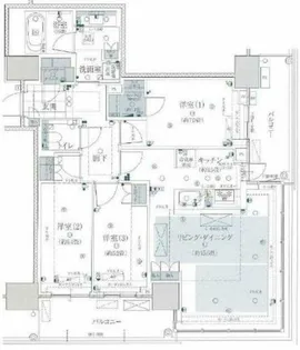 グランドメゾン新梅田タワー THE CLUB RESIDENCE【24階】の間取り