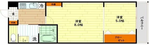 Kaunis都島【4階】の間取り