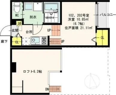 OKエステート竹島【1階】の間取り