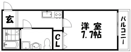 casa御殿山【1階】の間取り