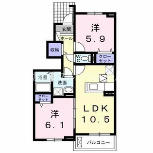 エトワール Ⅱ【1階】の間取り