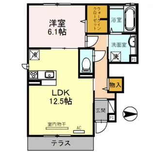 セジュール上之島 B棟【1階】の間取り