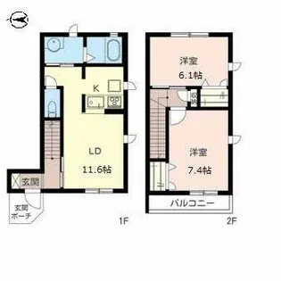シャーメゾン橋の内【0102号室】の間取り