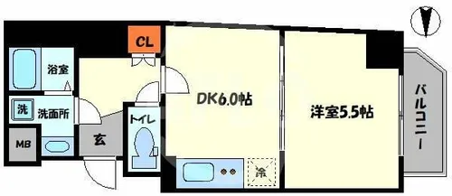SOAR SHINIMAMIYA【8階】の間取り