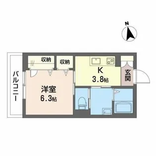 ソラーナ【0102号室】の間取り