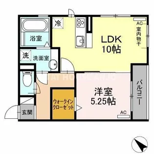 サンレスト A【1階】の間取り
