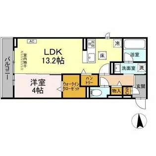 グラシオン【1階】の間取り