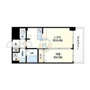 プレサンス新大阪ザ・シティ【10階】の間取り