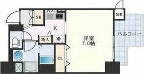 プレサンス丸の内リラティ【6階】の間取り