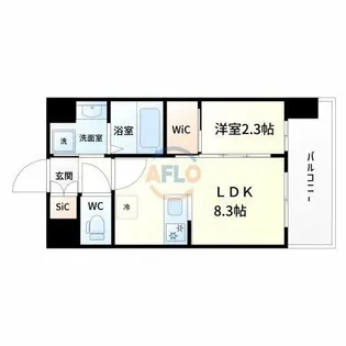 セレニテ江坂エクラ【3階】の間取り