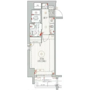 エステムコート大手前レシェンテ【501号室】の間取り
