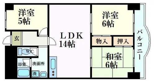 Kプラザ【4階】の間取り