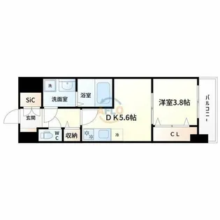 スプランディッド新大阪EAST【6階】の間取り