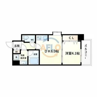 グランカーサ高井田【8階】の間取り