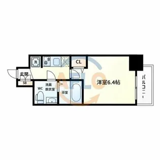 エグゼ大阪DOME CITYシエル【8階】の間取り