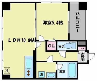 エグゼ大阪城南【2階】の間取り